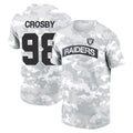 tocy LV.Raiders #98 Maxx Crosby Player Black Salute to Service T-Shirts Stitched Jerseys