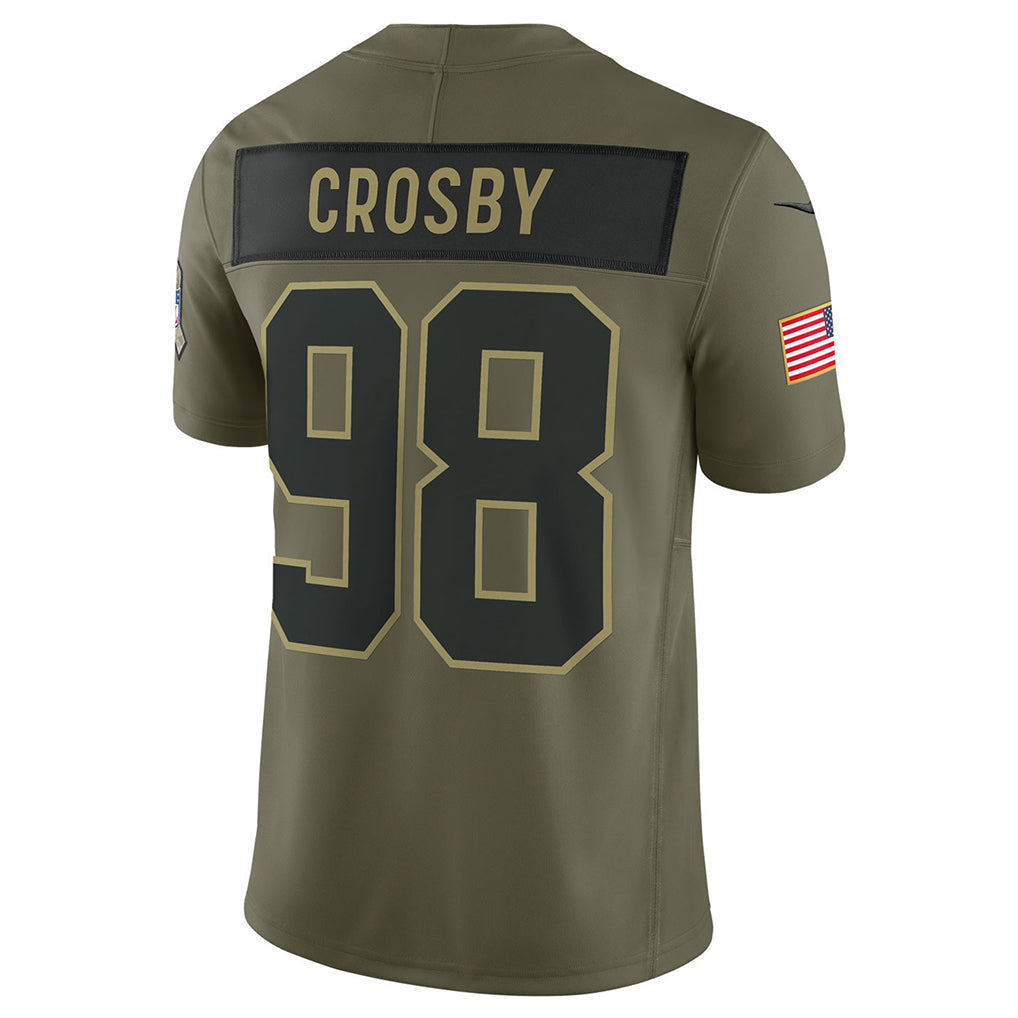 tocy LV.Raiders #98 Maxx Crosby Player Salute To Service Limited Olive Stitched Jerseys
