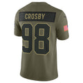 tocy LV.Raiders #98 Maxx Crosby Player Salute To Service Limited Olive Stitched Jerseys