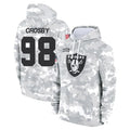 tocy LV.Raiders #98 Maxx Crosby Player Salute to Service Hoodies Stitched Jerseys