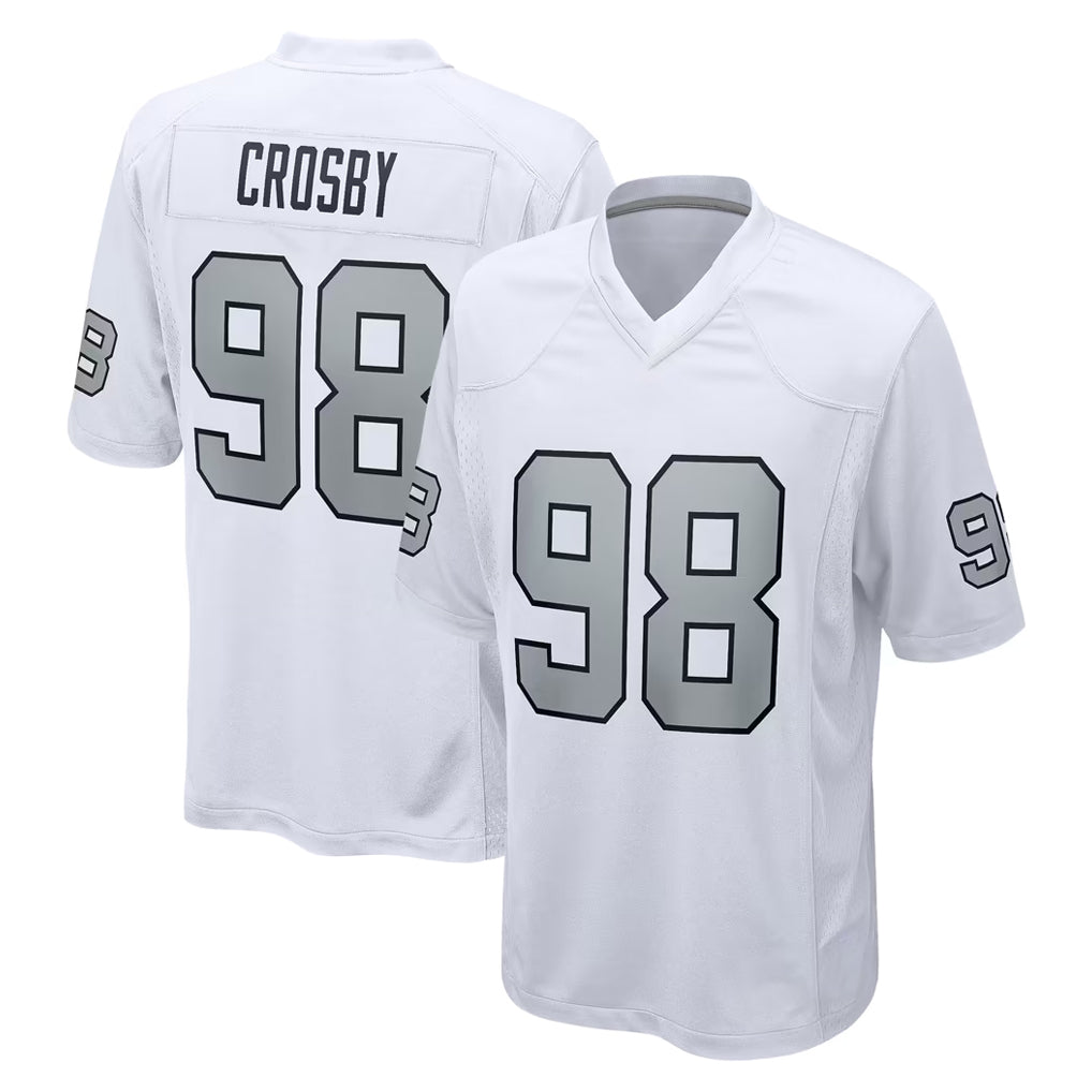 tocy LV.Raiders #98 Maxx Crosby Player White Alternate Home Game Stitched Jerseys
