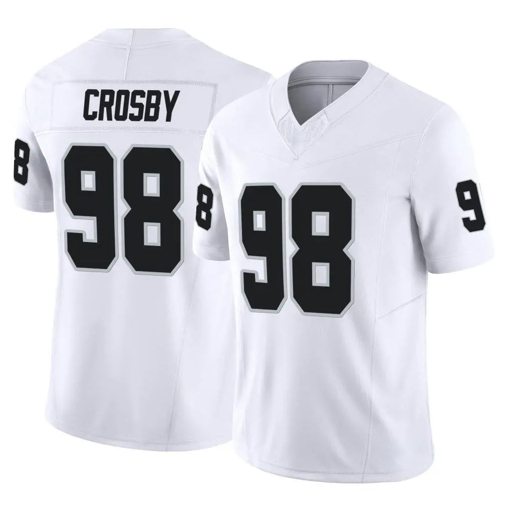 tocy LV.Raiders #98 Maxx Crosby Player White Limited Vapor F.U.S.E. Home Game Stitched Jerseys