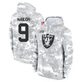 tocy LV.Raiders #9 Jalen Nailor Player Arctic Camo Salute to Service Hoodies Limited Game Stitched Jerseys