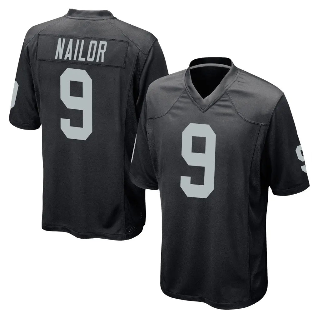 tocy LV.Raiders #9 Jalen Nailor Player Black Home Game Stitched Jerseys