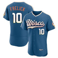 tocy M.Brewers #10 Sal Frelick Player Blue 2026 City Connect Home Limited Elite Stitched Jerseys