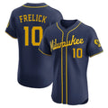 tocy M.Brewers #10 Sal Frelick Player Navy Home Limited Elite Stitched Jerseys