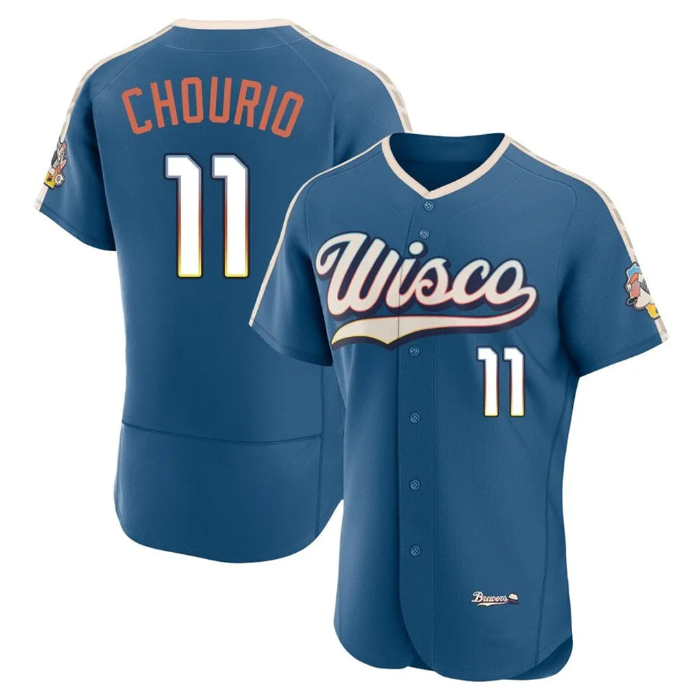 tocy M.Brewers #11 Jackson Chourio Player Blue 2026 City Connect Home Limited Elite Stitched Jerseys