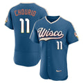 tocy M.Brewers #11 Jackson Chourio Player Blue 2026 City Connect Home Limited Elite Stitched Jerseys