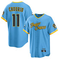 tocy M.Brewers #11 Jackson Chourio Player Light Blue City Connect Home Game Stitched Jerseys