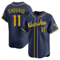 tocy M.Brewers #11 Jackson Chourio Player Navy Home Limited Stitched Jerseys