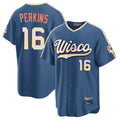 tocy M.Brewers #16 Blake Perkins Player Blue 2026 City Connect Home Game Stitched Jerseys