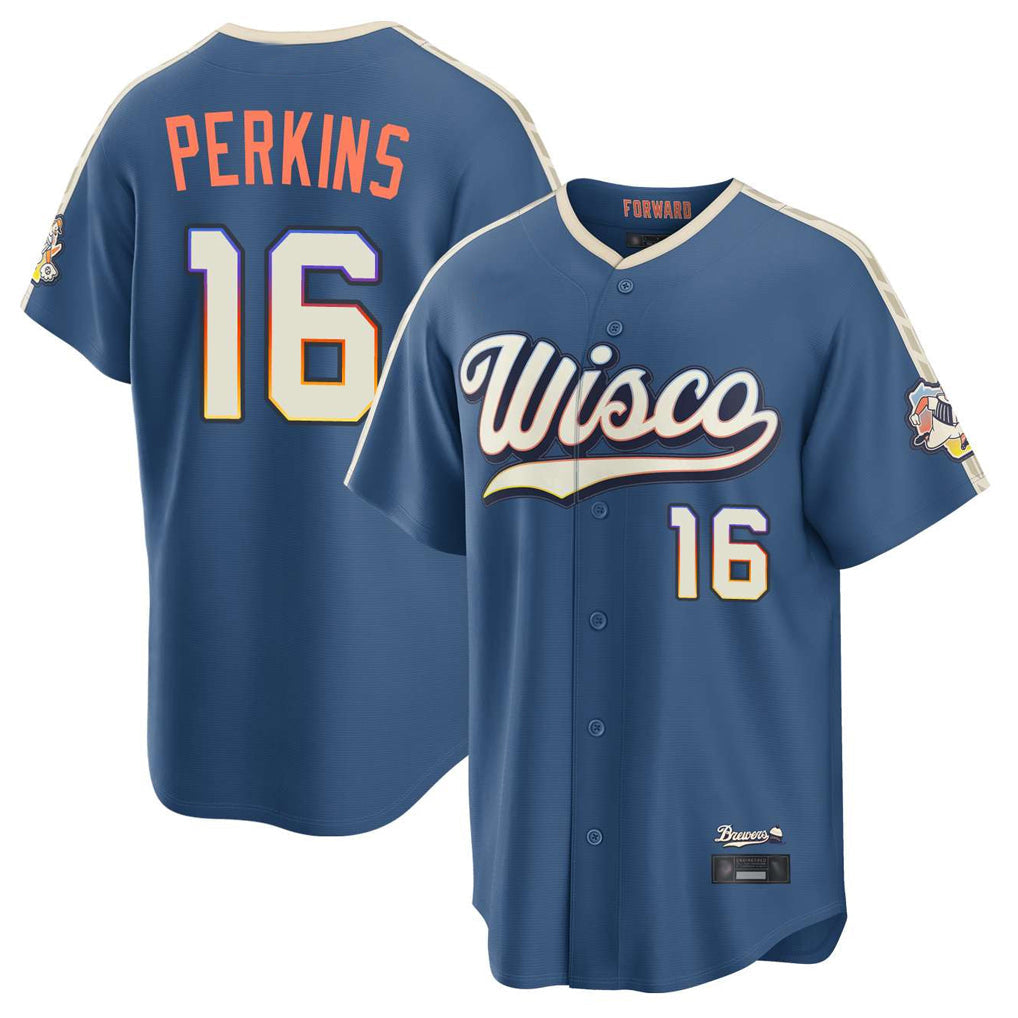 tocy M.Brewers #16 Blake Perkins Player Blue 2026 City Connect Home Game Stitched Jerseys