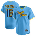 tocy M.Brewers #16 Blake Perkins Player Light Blue City Connect Home Limited Stitched Jerseys