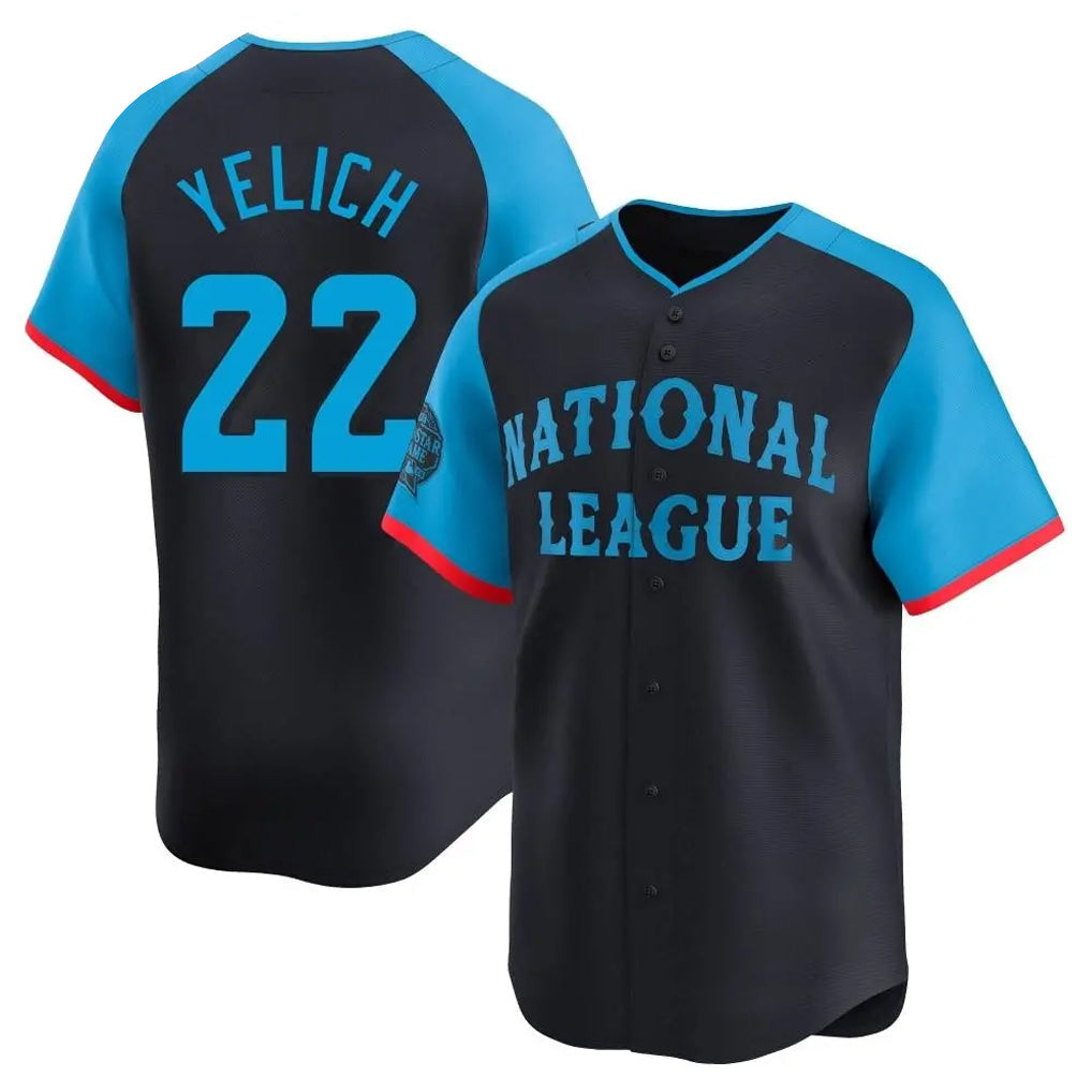 tocy M.Brewers #22 Christian Yelich Player Navy Limited National League All-Star Home Game Stitched Jerseys