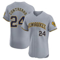 tocy M.Brewers #24 William Contreras Player Gray Home Limited Elite Stitched Jerseys