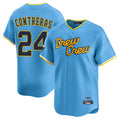 tocy M.Brewers #24 William Contreras Player Light Blue City Connect Home Limited Stitched Jerseys