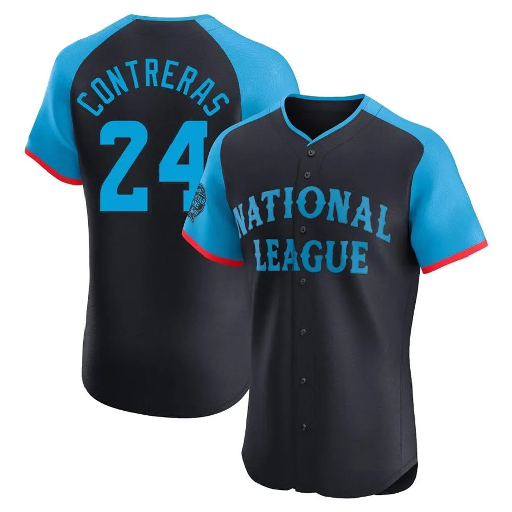 tocy M.Brewers #24 William Contreras Player Navy Limited National League All-Star Home Limited Elite Stitched Jerseys