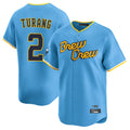 tocy M.Brewers #2 Brice Turang Player Light Blue City Connect Home Limited Stitched Jerseys