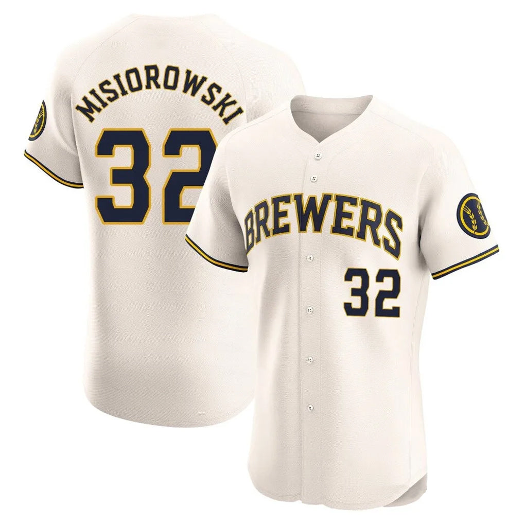 tocy M.Brewers #32 Jacob Misiorowski Player Cream Home Limited Elite Stitched Jerseys