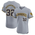 tocy M.Brewers #32 Jacob Misiorowski Player Gray Home Limited Elite Stitched Jerseys