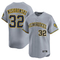 tocy M.Brewers #32 Jacob Misiorowski Player Gray Home Limited Stitched Jerseys