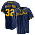 tocy M.Brewers #32 Jacob Misiorowski Player Navy Home Game Stitched Jerseys