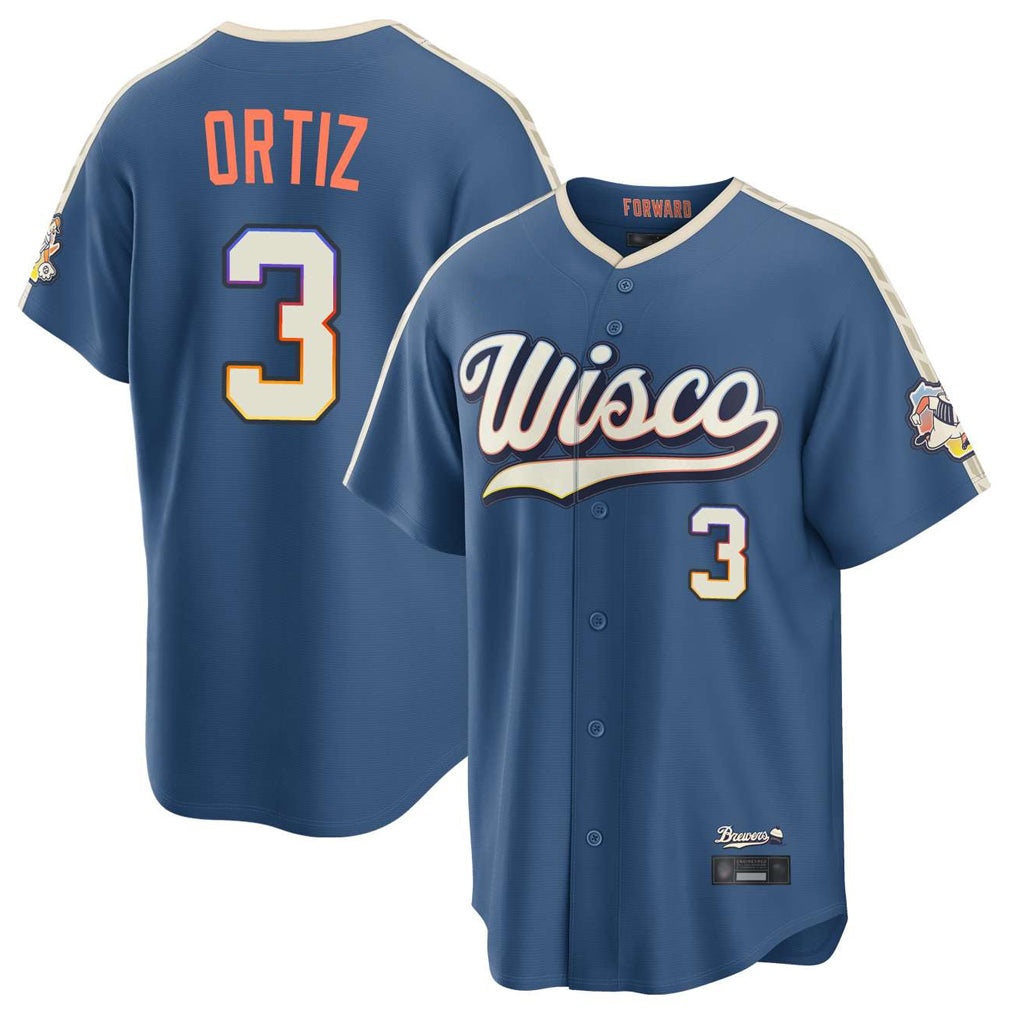 tocy M.Brewers #3 Joey Ortiz Player Blue 2026 City Connect Home Game Stitched Jerseys