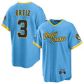 tocy M.Brewers #3 Joey Ortiz Player Light Blue City Connect Home Game Stitched Jerseys