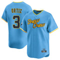 tocy M.Brewers #3 Joey Ortiz Player Light Blue City Connect Home Limited Stitched Jerseys