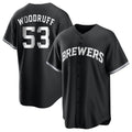 tocy M.Brewers #53 Brandon Woodruff Player Black Game Home Stitched Jerseys