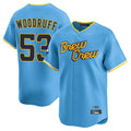 tocy M.Brewers #53 Brandon Woodruff Player Light Blue City Connect Home Limited Stitched Jerseys