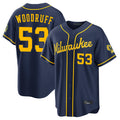 tocy M.Brewers #53 Brandon Woodruff Player Navy Home Stadium Game Stitched Jerseys