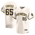 tocy M.Brewers #65 Nestor Cortes Player Cream Home Limited Game Stitched Jerseys
