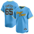 tocy M.Brewers #65 Nestor Cortes Player Light Blue City Connect Home Limited Stitched Jerseys