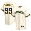 tocy M.Brewers #99 Gary Sanchez Player Cream Home Game Stitched Jerseys
