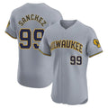 tocy M.Brewers #99 Gary Sanchez Player Gray Home Limited Elite Stitched Jerseys