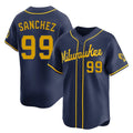 tocy M.Brewers #99 Gary Sanchez Player Navy Home Limited Stitched Jerseys