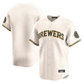 tocy M.Brewers Blank Player Cream Home Limited Game Stitched Jerseys