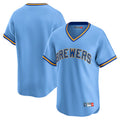 tocy M.Brewers Blank Player Light Blue Cooperstown Collection T-shirt Stitched Jerseys