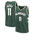 tocy M.Bucks #11 Tyler Herro Hunter Green Fast Break Replica Jerseys - Icon Edition