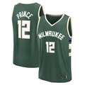 tocy M.Bucks #12 Taurean Prince Hunter Green Fast Break Replica Player Jerseys - Icon Edition