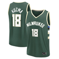tocy M.Bucks #18 Kyle Kuzma Hunter Green Fast Break Replica Player Jerseys - Icon Edition