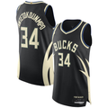 tocy M.Bucks #34 Giannis Antetokounmpo Black Authentic Player Jerseys - Statement Edition
