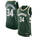 tocy M.Bucks #34 Giannis Antetokounmpo Hunter Green Authentic Jerseys - Icon Edition