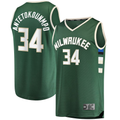 tocy M.Bucks #34 Giannis Antetokounmpo Hunter Green Big & Tall Fast Break Player Jerseys - Icon Edition
