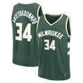 tocy M.Bucks #34 Giannis Antetokounmpo Hunter Green Fast Break Replica Player Jerseys - Icon Edition