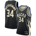 tocy M.Bucks #34 Giannis Antetokounmpo Jordan Brand Black Swingman Jerseys - Statement Edition