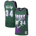 tocy M.Bucks #34 Ray Allen Mitchell & Ness Kelly Green 199697 Hardwood Classics Swingman Jerseys
