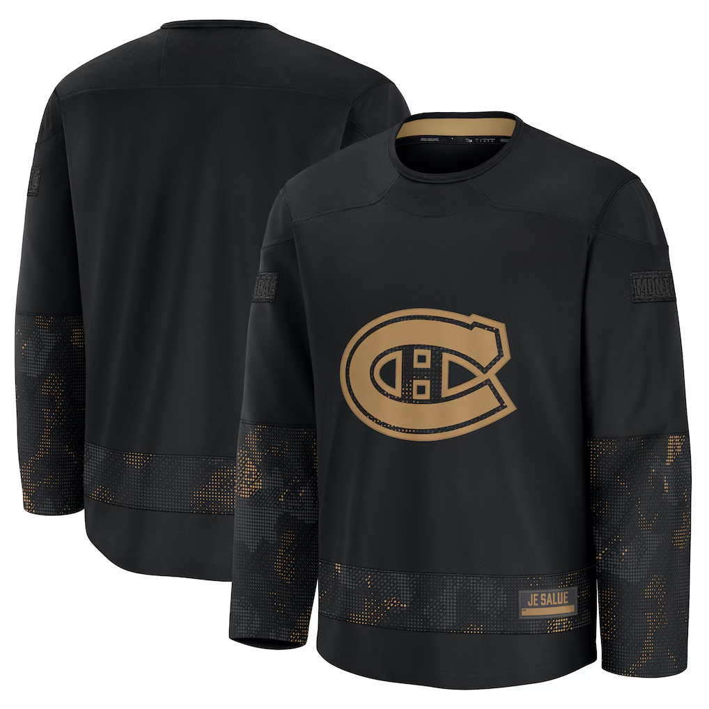 Tocy M.Canadiens Black 2024 Military Appreciation Practice Jerseys