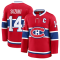Tocy M.Canadiens #14 Nick Suzuki Red Home Premium Jerseys
